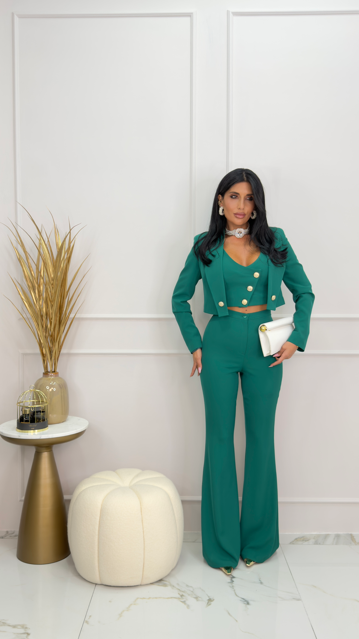 Tailleur Diana tessuto fluido Made in Italy 0112