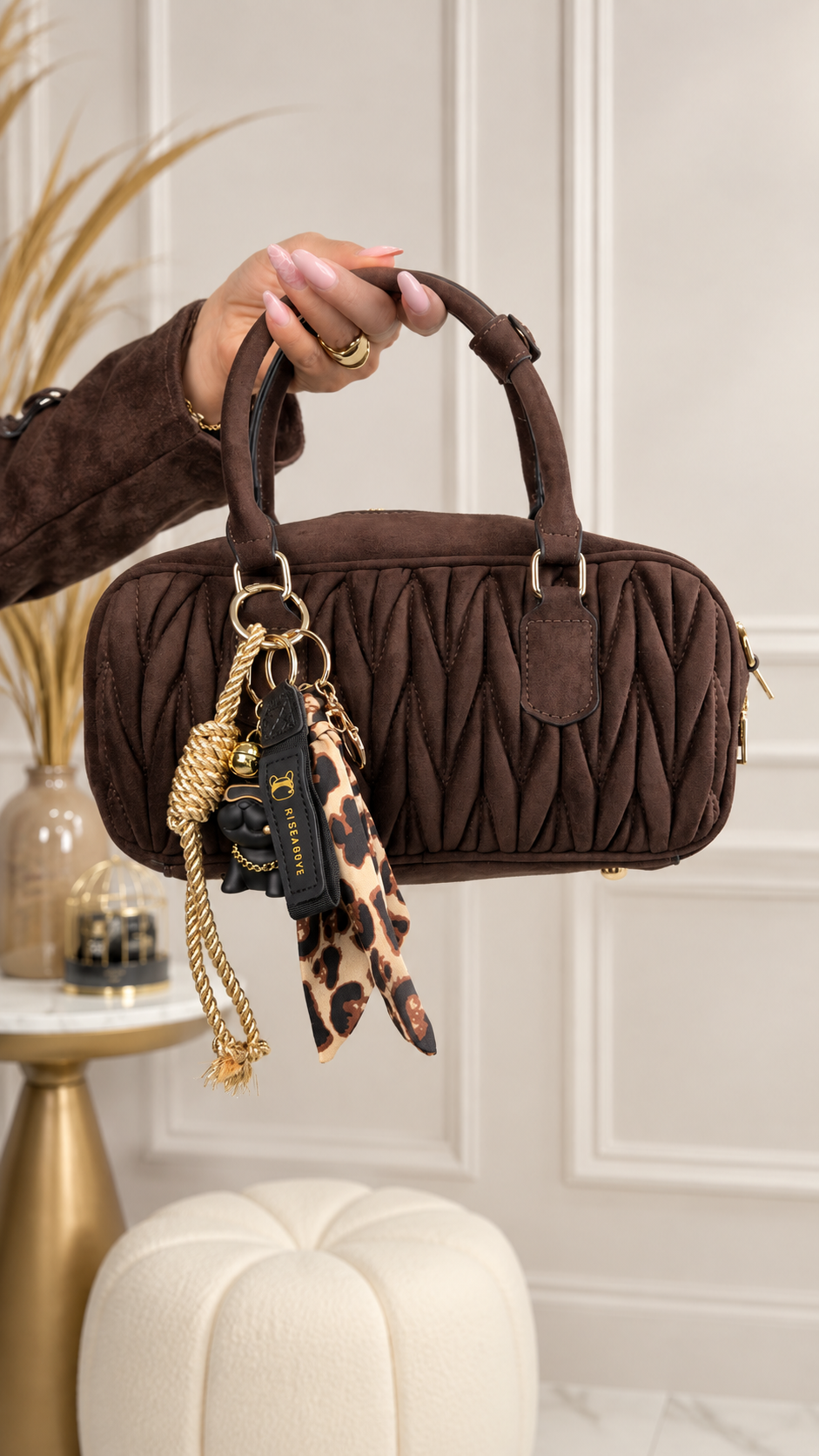 Borsa bauletto trapuntata