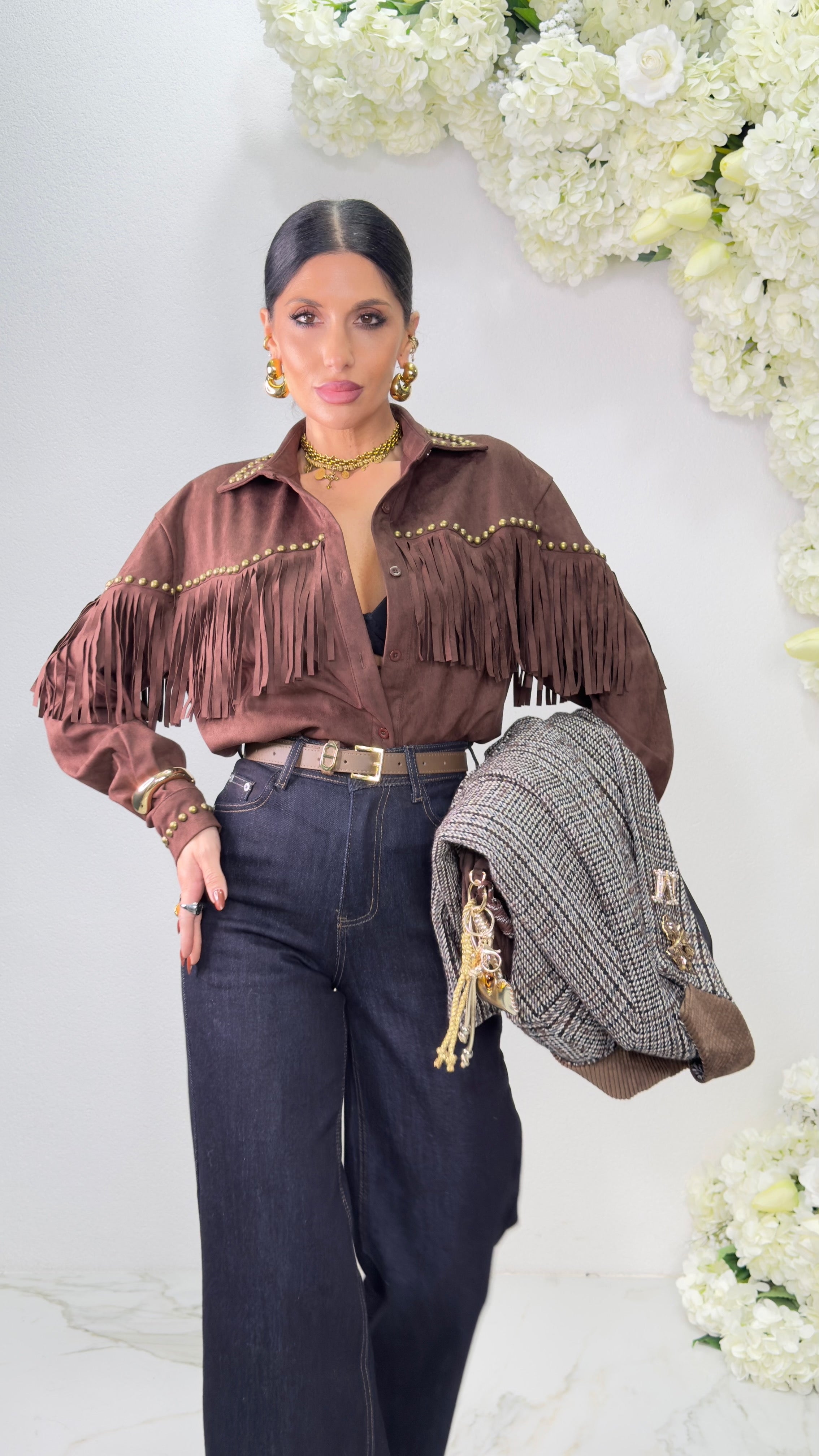 Camicia Borchie e frange