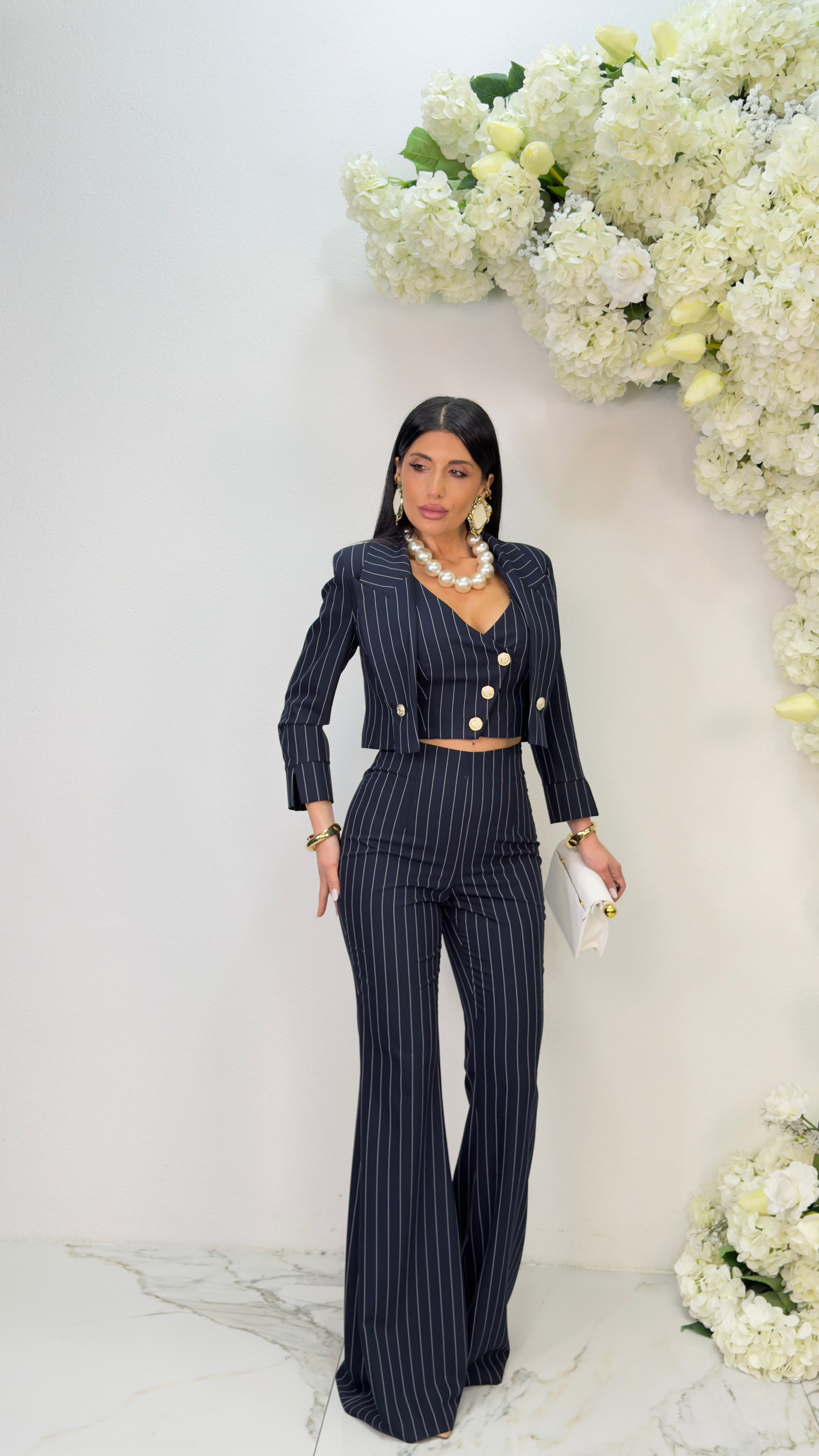 Tailleur Gessato Made in Italy(Preordine a 10 giorni )