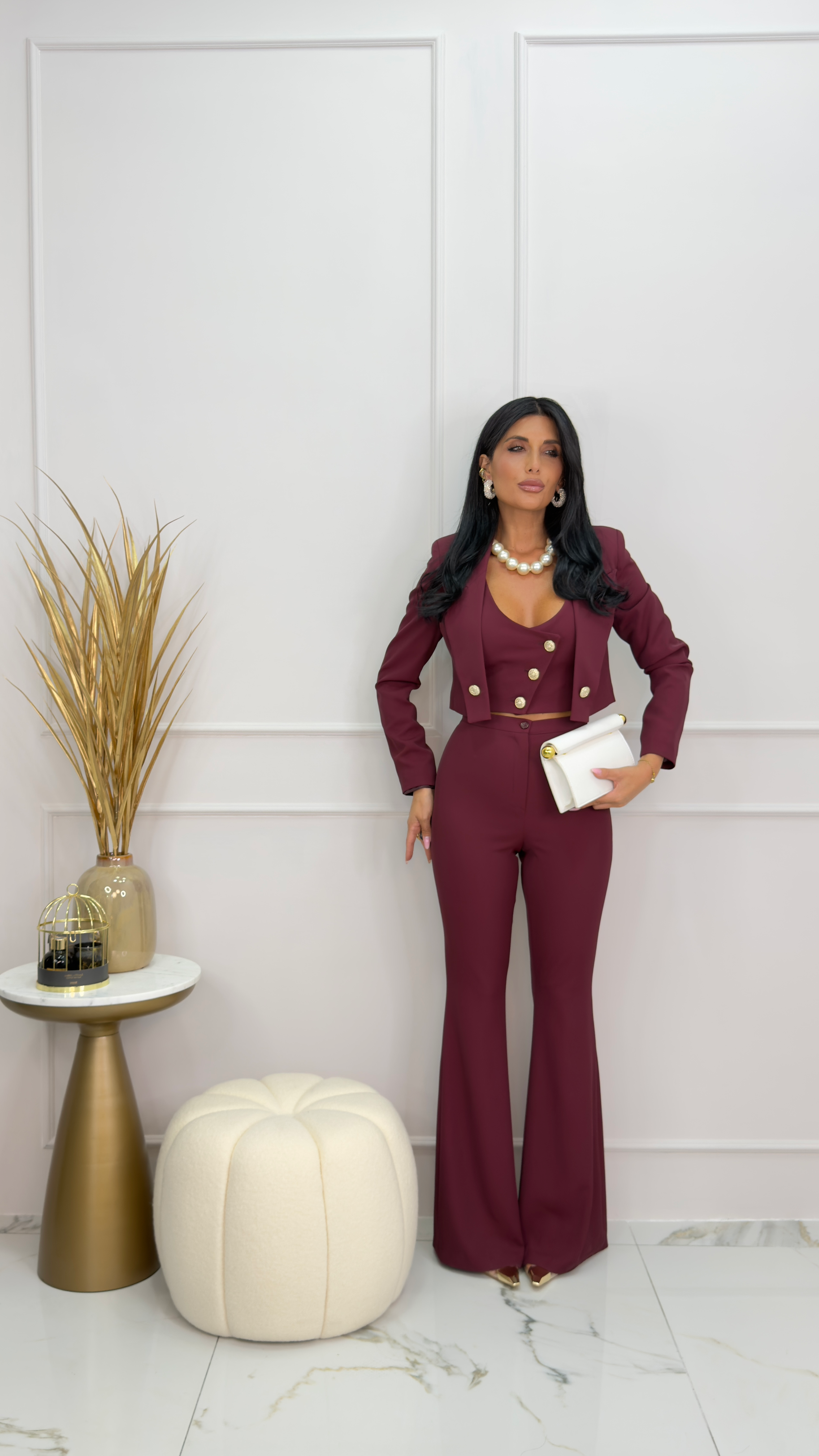 Tailleur Diana tessuto fluido  Made in Italy 0112