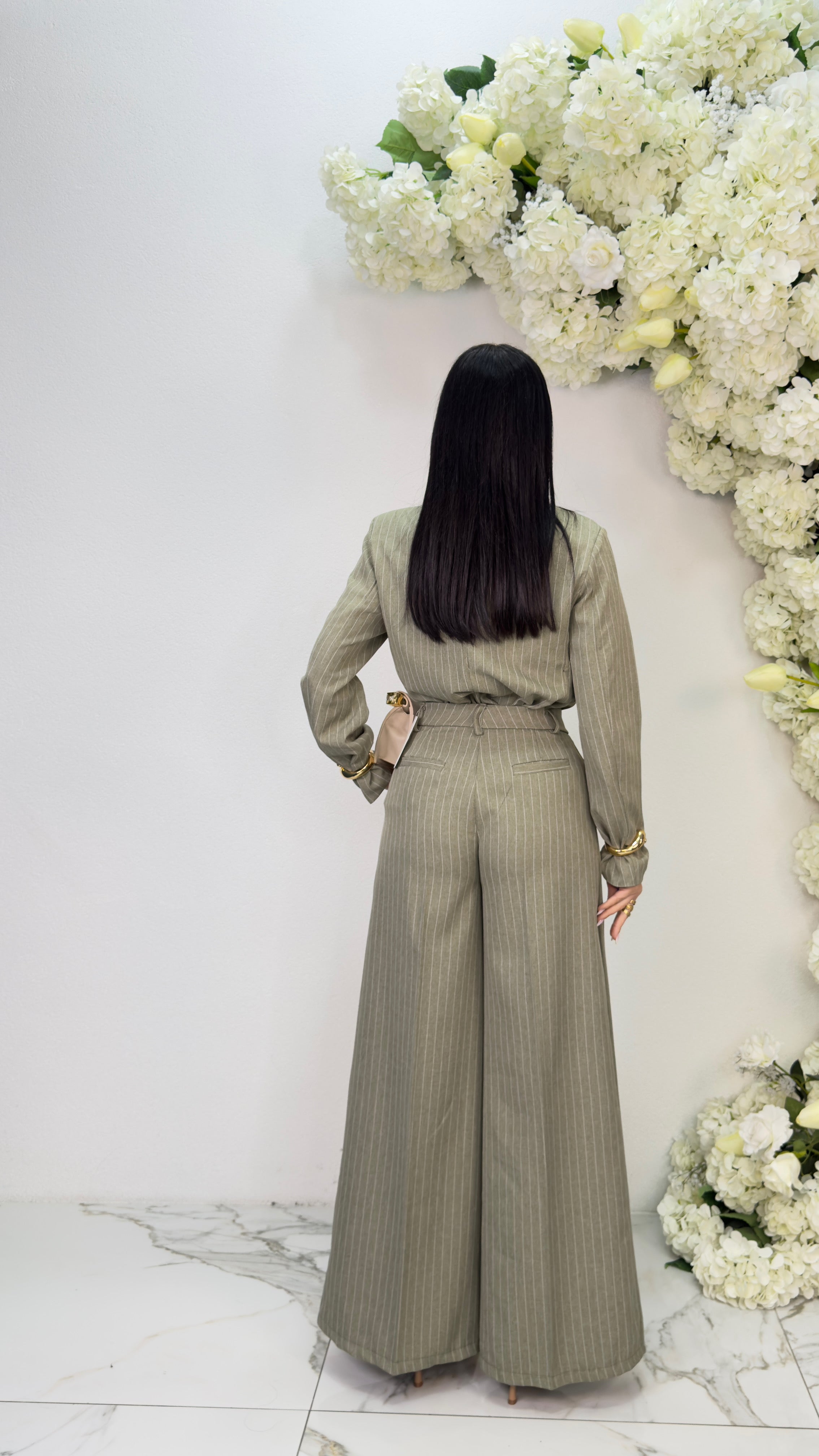 Coordinato gessato 6062